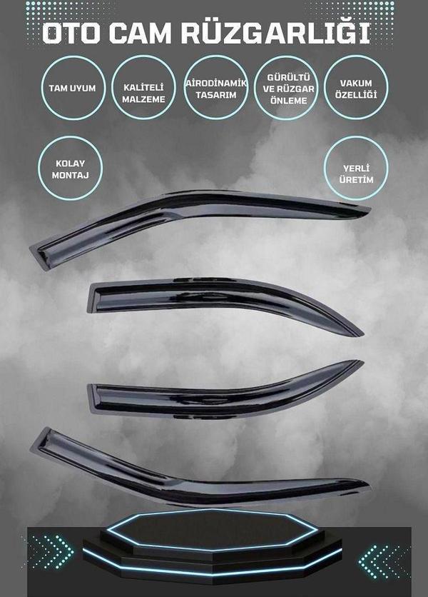 Ford Fusion 2013-2020 Cam Rüzgarlığı 4lü Takım - Image 1