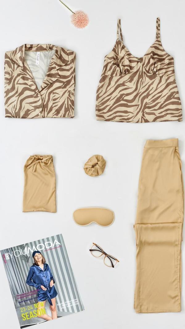 6'lı Zebra Hem İçerde Hem Dışarıda Pijama Taş Takımı - Image 1