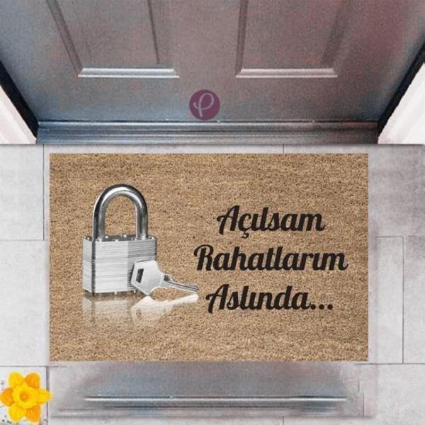 Büro Ev Ofis Dekoru için Dijital Baskı Kapı Önü Paspas Kilit Tarz - Image 1