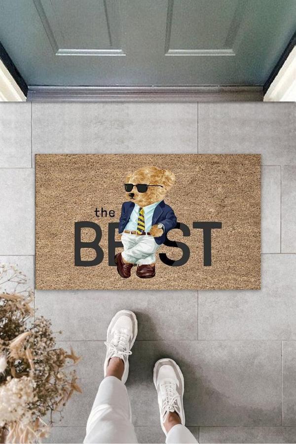 Büro Ev Ofis Dış Mekan Kapı Önü için The Best Ayıcık Bej Kapı Paspası - Image 1
