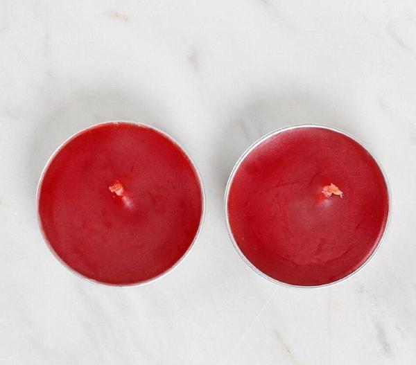 Büro Ev Dekoru için Hediyelik 2PARÇA Kırmızı Tealight Mum Seti - Image 1