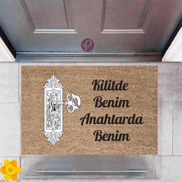 Büro Ev Ofis Dekoru için Dijital Baskı Kapı Önü Paspas Kilit Motif - Image 1