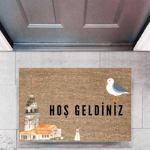 Büro Ev Ofis Dekoru için Dijital Baskı Şehirler Basım Kapı Önü Paspas - Image 1