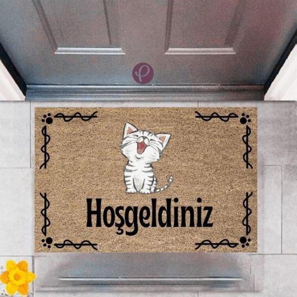 Büro Ev Ofis Dekoru için Dijital Baskı Kapı Önü Paspas Hoşgeldiniz Model - Image 1