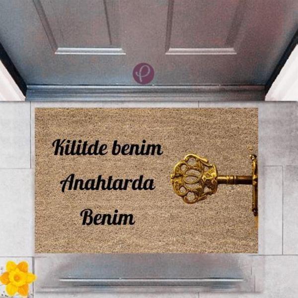 Büro Ev Ofis Dekoru için Dijital Baskı Kapı Önü Paspas Anahtar Tip - Image 1
