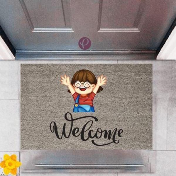 Büro Ev Ofis Dekoru için Dijital Baskı Kapı Önü Welcome Trend Paspas  - Image 1
