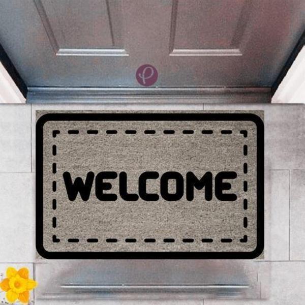 Büro Ev Ofis Dekoru için Dijital Baskı Kapı Önü Welcome Paspas  - Image 1