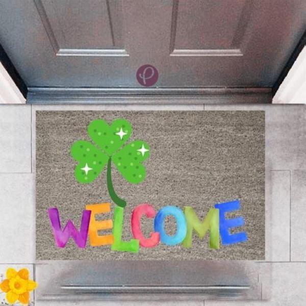 Büro Ev Ofis Dekoru için Dijital Baskı Kapı Önü Welcome Tip Paspas  - Image 1