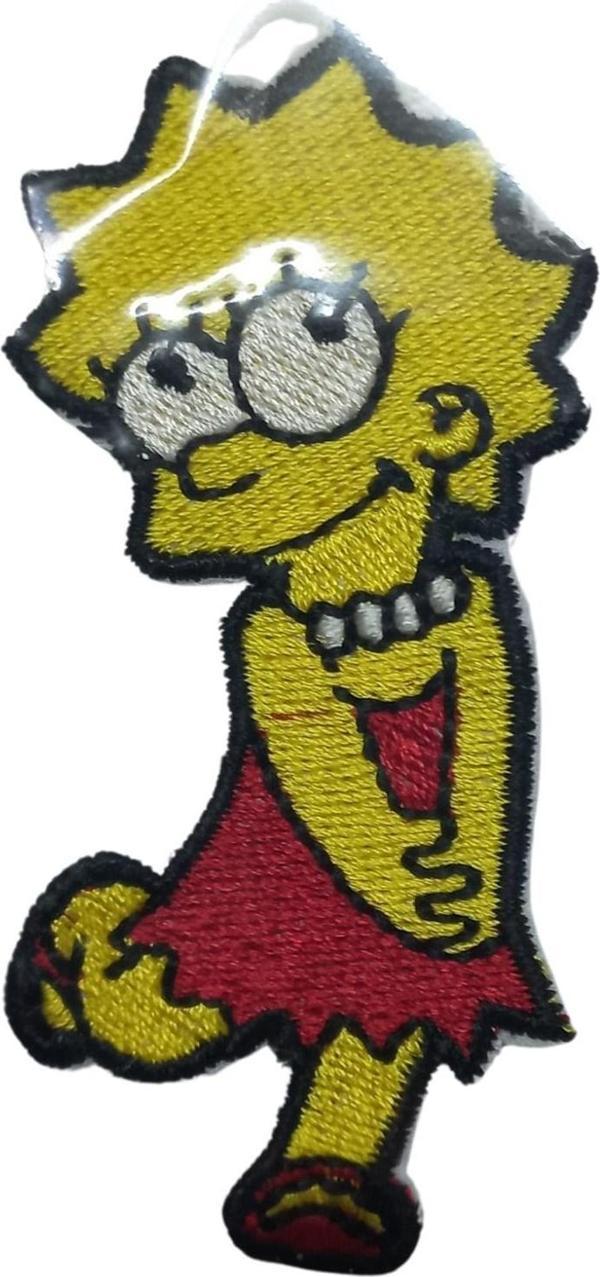 Büro Ev Ofis Hediyesi için 6X2,5CM Simpson Lisa Motif Ütü İle Yapışan Aplike Arma - Image 1