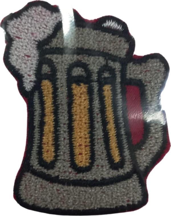 Büro Ev Ofis Hediyesi için 3X3CM Bira Bardağı Motif Ütü İle Yapışan Aplike Arma - Image 1