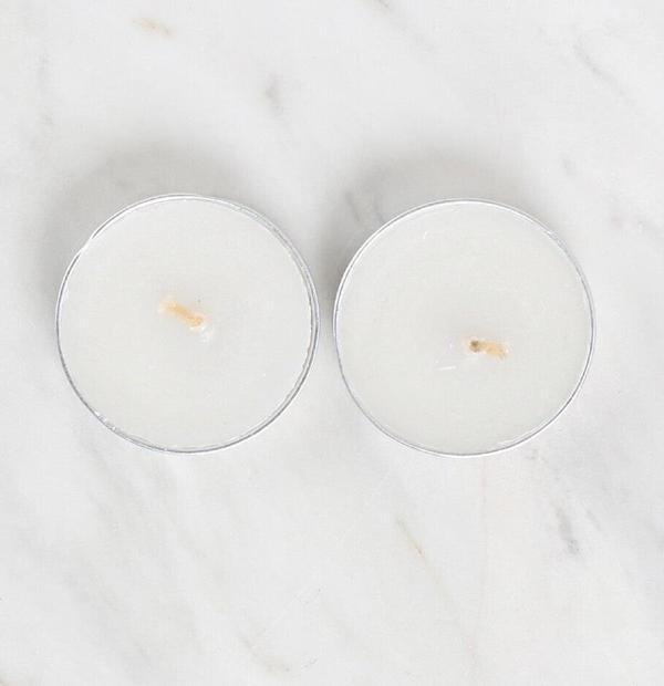 Büro Ev Dekoru için Hediyelik 2PARÇA Beyaz Tealight Mum Seti - Image 1