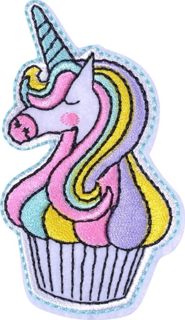 Büro Ev Ofis Hediyesi için 5X4CM Pembe Unicorn Ütü İle Yapışan Aplike Arma - Image 1