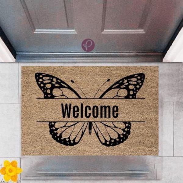 Büro Ev Ofis Dekoru için Dijital Baskı Kapı Önü Welcome Motif Paspas  - Image 1