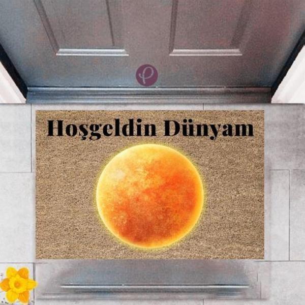 Büro Ev Ofis Dekoru için Dijital Baskı Kapı Önü Paspas Dünya Stil - Image 1