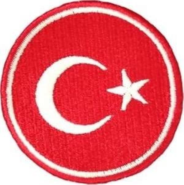 Büro Ev Ofis Hediyesi için 3CM Oval Türk Bayrağı Ütü İle Yapışan Aplike Arma - Image 1