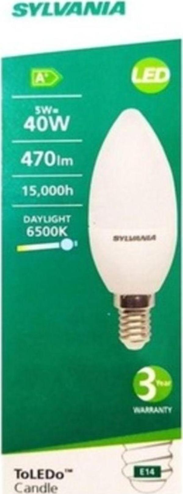 Sylvania Sylvanıa 5W (40W) E14 Led Ampul 6500K Beyaz Işık 10 Adet - Image 1