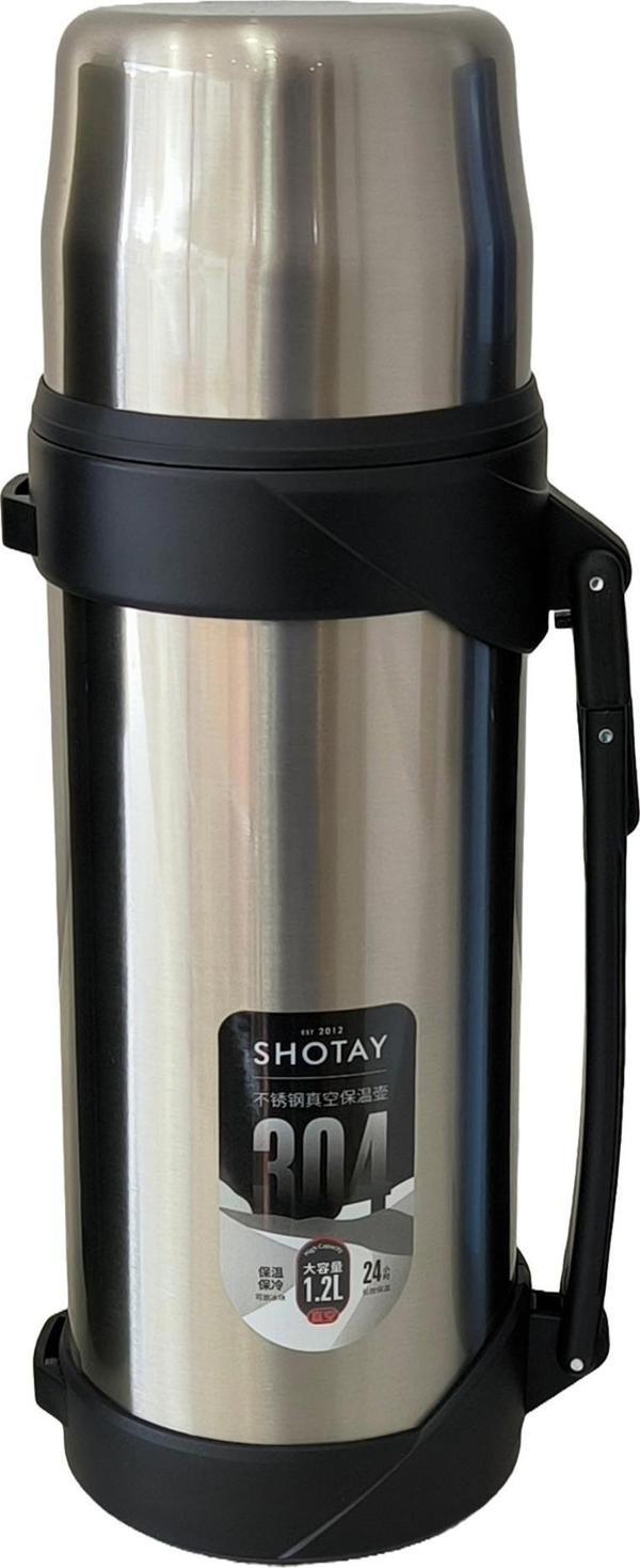 Shotay Adventure 1200ml Outdoor Çelik Termos Gümüş ST-8213G - Image 1