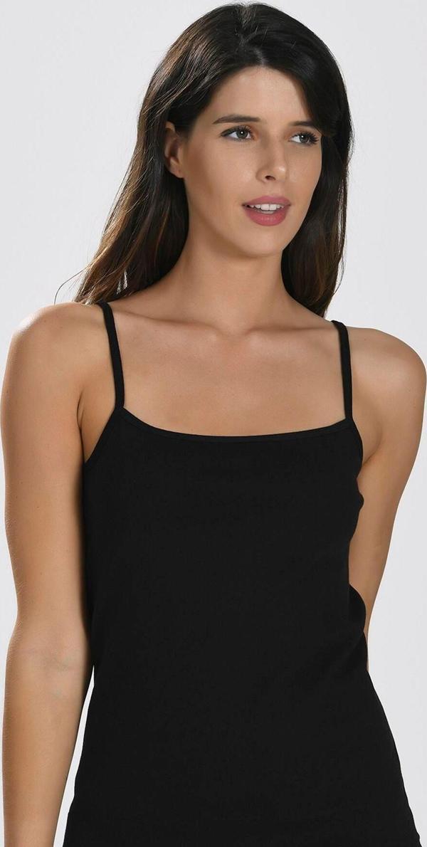 Aria's Closet İp Askılı Siyah Ribana Atlet - Image 1