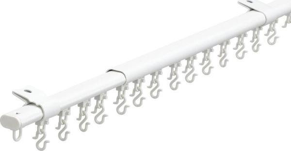 Perde çubuğu seti, beyaz, 100-180 cm - Image 1