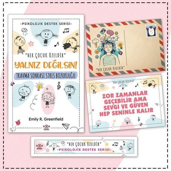 Çocuklarda Travma Sonrası Stres Bozukluğu - Kartpostal ve Ayraç - Çocuklar İçin Psikolojik Destek Se - Nesnel Yayınları - Image 1