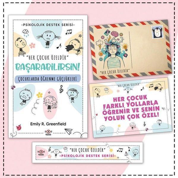 Çocuklarda Öğrenme Güçlükleri - Kartpostal ve Ayraç - Çocuklar İçin Psikolojik Destek Serisi - Nesnel Yayınları - Image 1