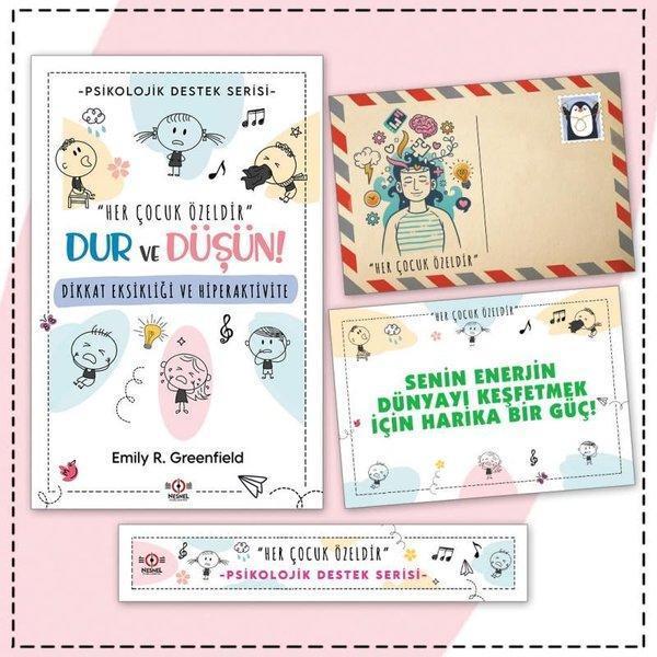 Çocuklarda Dikkat Eksikliği ve Hiperaktivite - Kartpostal ve Ayraç - Çocuklar İçin Psikolojik Destek - Nesnel Yayınları - Image 1