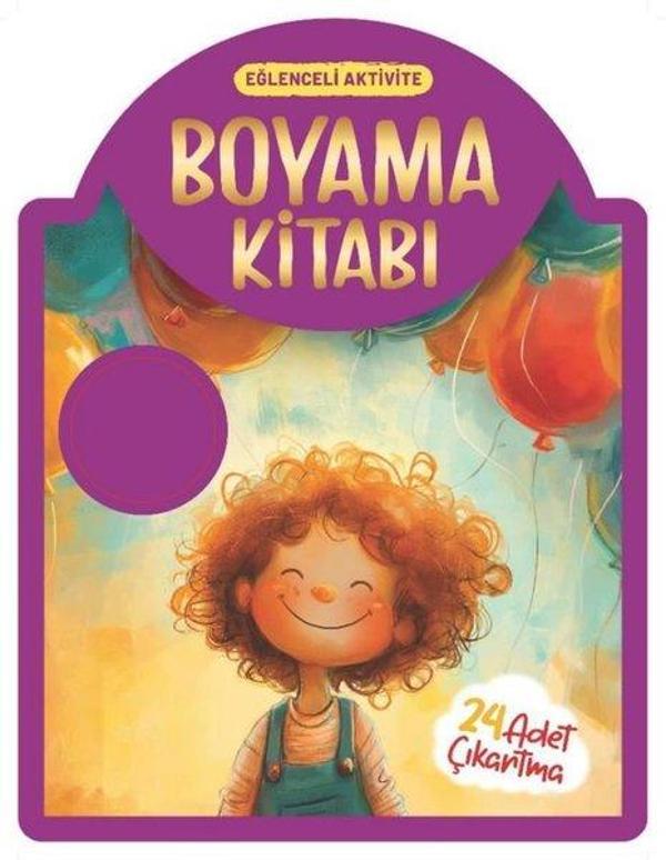 Çıkartmalı Boyama Kitabı - Mor - Eğlenceli Aktivite - Kum Yayınevi - Image 1