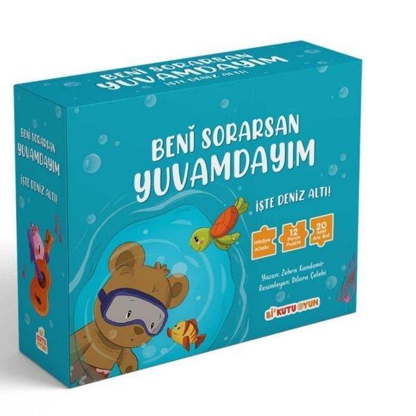 Beni Sorarsan Yuvamdayım - İşte Deniz Altı! Kitap ve Yapboz Seti - Bi Kutu Oyun Yayınevi - Image 1