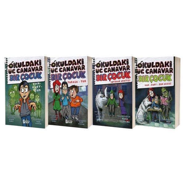 Okuldaki Üç Canavar Bir Çocuk Serisi Seti - 4 Kitap Takım - Parola Çocuk - Image 1
