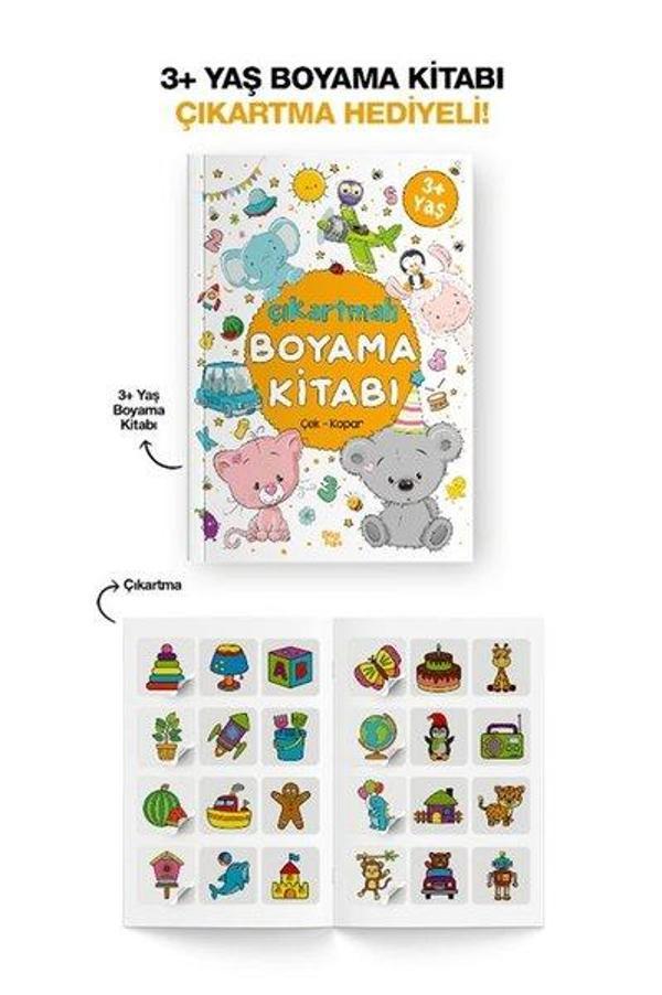 Çıkartmalı Boyama Kitabı 3 Yaş + - Bilgi Park Yayınları - Image 1