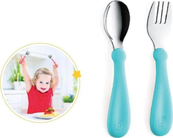 Nessiworld   Paslanmaz Çelik Çatal Kaşık Seti 522 Turkuaz - Image 1