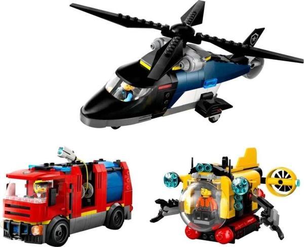 Nessiworld  City Helikopter, İtfaiye Kamyonu ve Denizaltı Karışımı 60462 - Image 1
