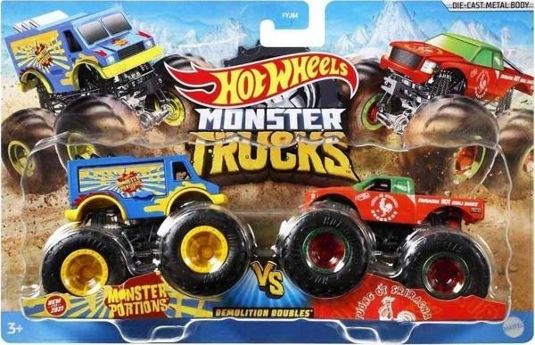 FYJ64 Hot Wheels Monster Trucks Güçlü İkili 1:64 Arabalar - Image 1