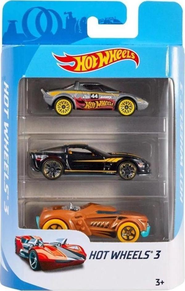 K5904 Hot Wheels 3'lü Araba Seti - Image 1