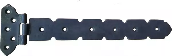 Antika Tarz Dekoratif Pirinç Kuyruklu Lama Menteşe - 103x380 mm, Oksit - Image 1