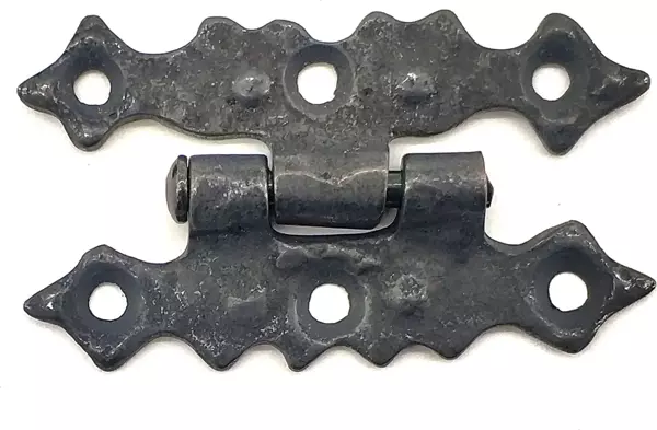 Antika Tarz Dekoratif Pirinç Yıldız Menteşe - 63x36 mm, Oksit - Image 1