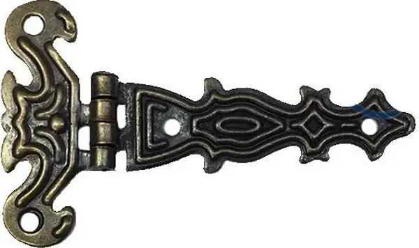 Dekoratif, Sac Tek Kuyruklu Menteşe - 40x68 mm, Küçük, Antik, 1 Adet - Image 1