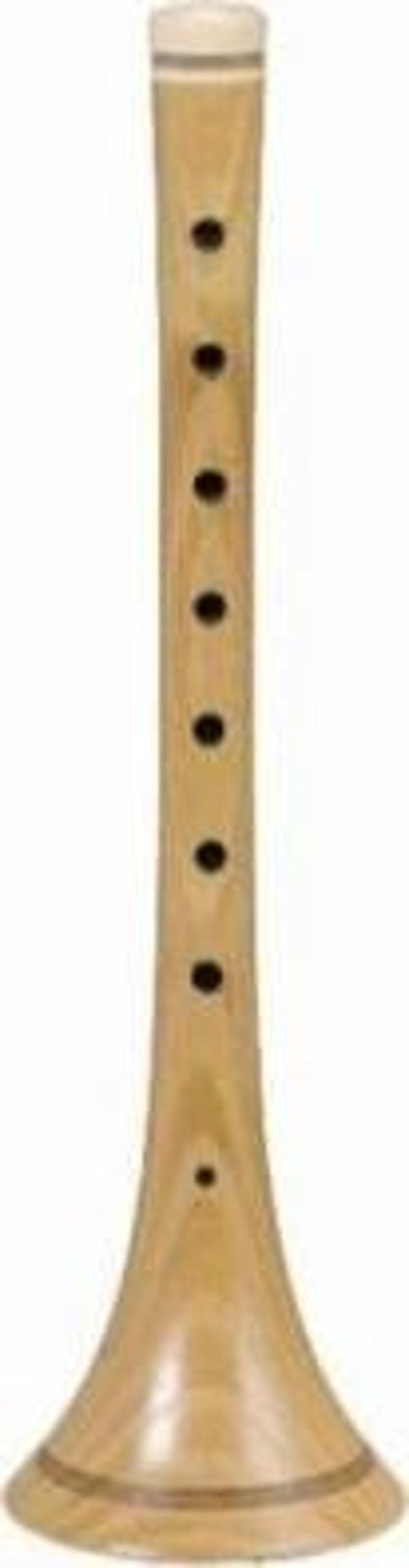 VERNİKLİ ZURNA KÜÇÜK BOY 23.5 CM - RE + BORU + HALKA + 3 ADET YEDEK KAMIŞ - Image 1
