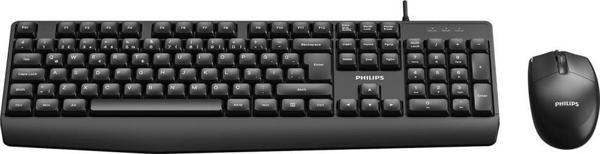 Philips SPK6237B Usb Kablolu Türkçe Q Klavye Mouse Set Siyah - Image 1