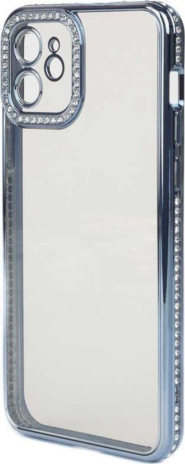 Apple iPhone 12 Kılıf Kamera Korumalı Taşlı Zore Mina Kılıf - Image 1