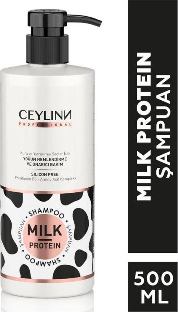 Ceylinn Milk Protein Kuru Ve Yıpranmış Saçlar İçin Silikonsuz Şampuan  500 ml - Image 1