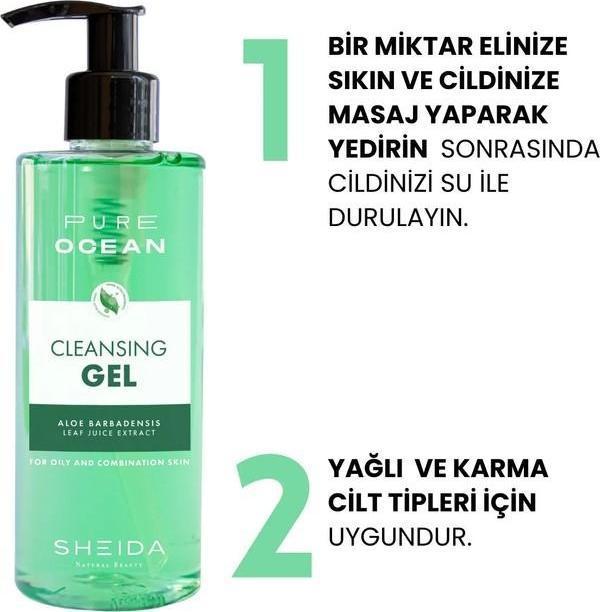 Sheida Pure Ocean Temizleme Jeli - Yağlı Ve Karma Ciltler 250 Ml - Image 1