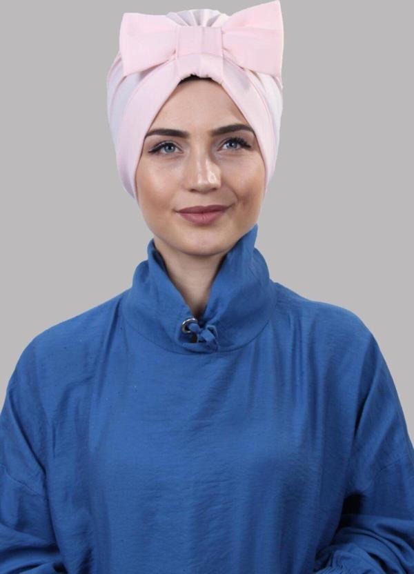 Nowa Scarf Fiyonklu Çift Taraflı Bone Somon - Image 1