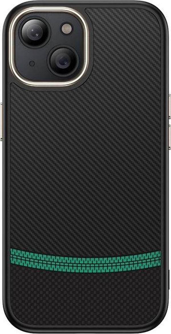 iPhone 14 Plus Kılıf M-safe Şarj Özellikli Karbon Fiber Görünümlü Antina Kılıf - Image 1