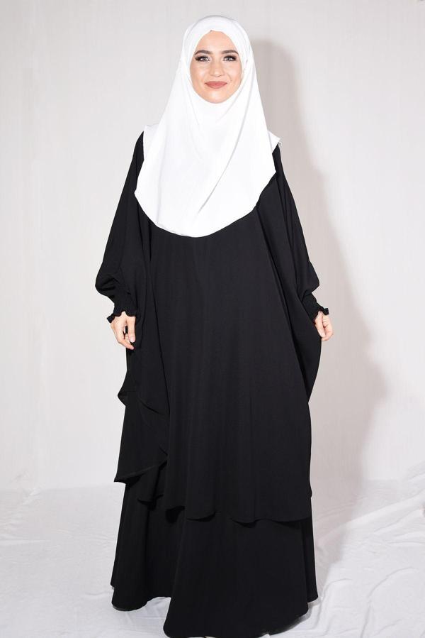 Nowa Scarf Şal Tunik Etek 3'Lü Takım Siyah - Image 1