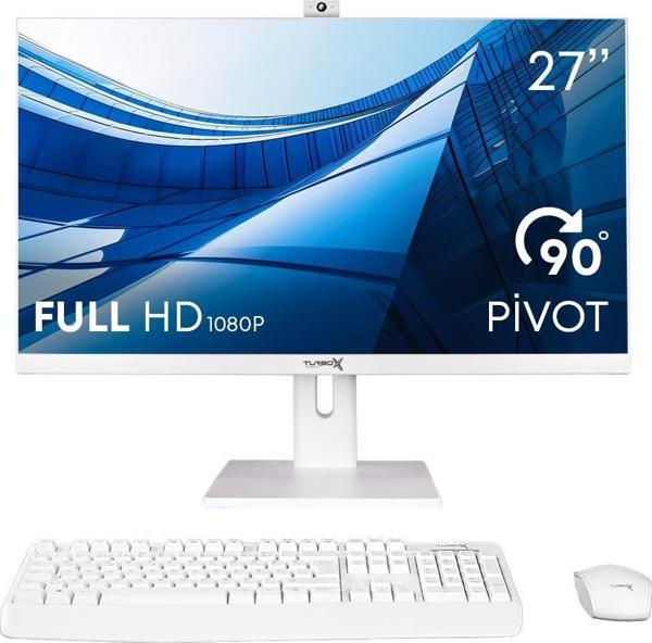 Turbox TAx1169 Intel Core i5 8400 16GB DDR4 Ram 512GB M.2 NVMe SSD 27 inç FHD Beyaz All In One PC - Image 1