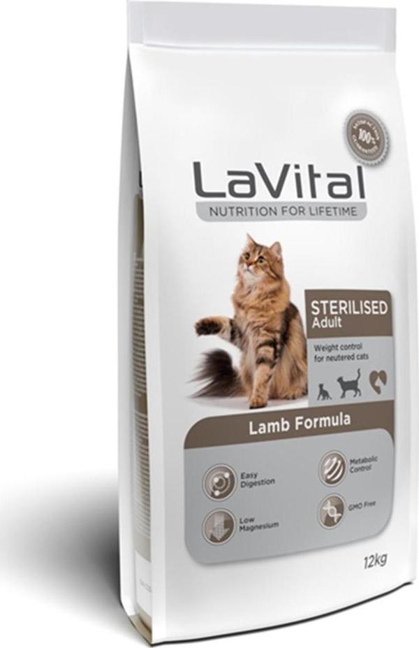La Vital  Kuzulu Kısırlaştırılmış Kedi Maması 12 kg - Image 1