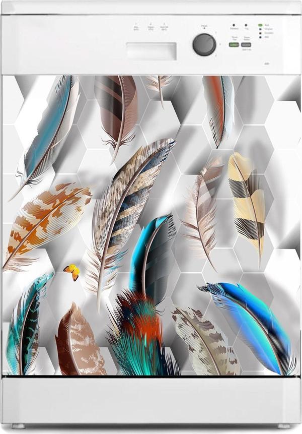 Bulaşık Makinesi Sticker Kaplama Beyaz Eşya Kaplama Petek Tüyler - Image 1