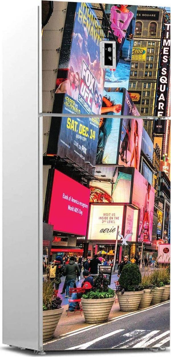 Buzdolabı Sticker Kaplama Dolap Kaplama Etiketi Times Newyork - Image 1