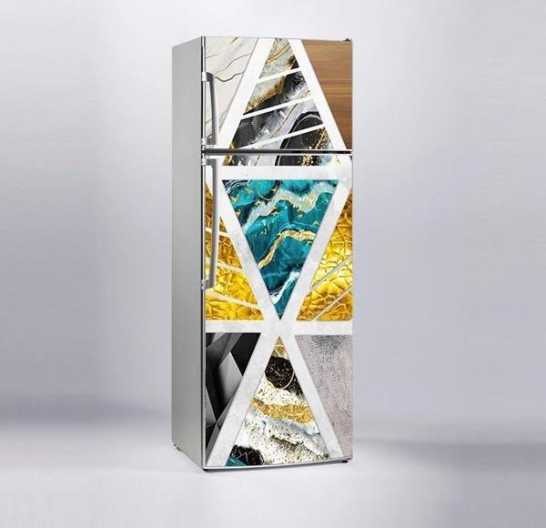 Buzdolabı Sticker Kaplama Dolap Kaplama Etiketi Üçgen Dekor - Image 1